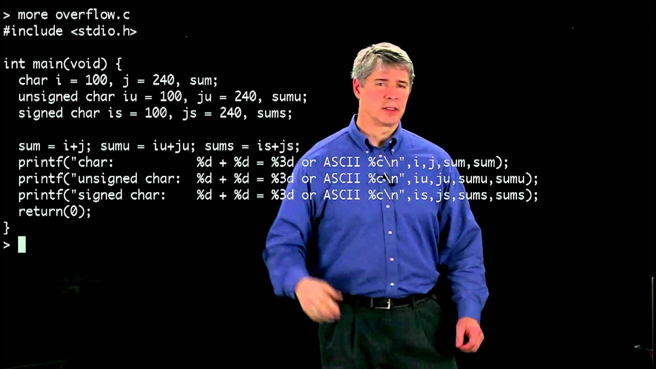 overflow.c:  integer overflow in C (Kevin Lynch)