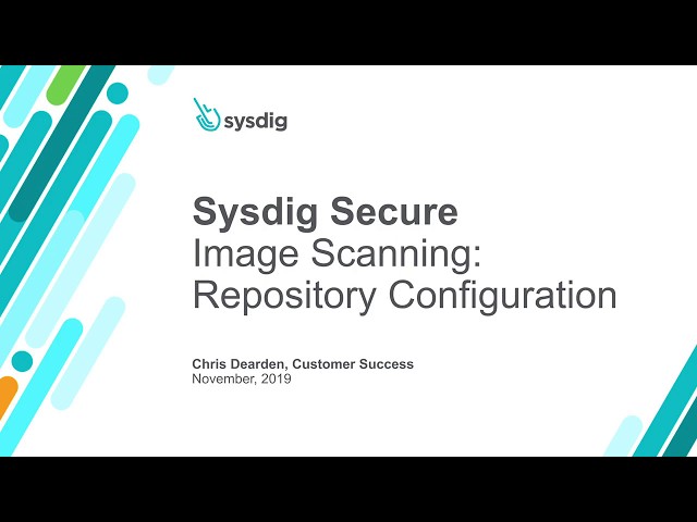 Sysdig Secure 101 イメージスキャン:リポジトリの設定