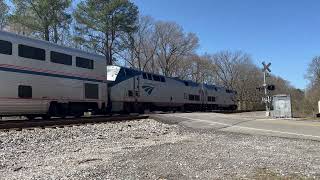 AMTK P40DC #815 Lead Late Auto Train Through Curtis Street in Chester, VA | 03.24.24