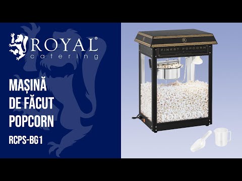 video - Mașină de Făcut Popcorn - negru și auriu - 1.500 W