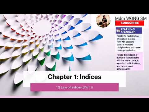 1.2 Law of indices (Part 1)