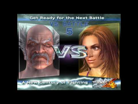 Tekken 4 Heihachi VS Christie Double KO All Stages (Remake on Request 5 Rounds)