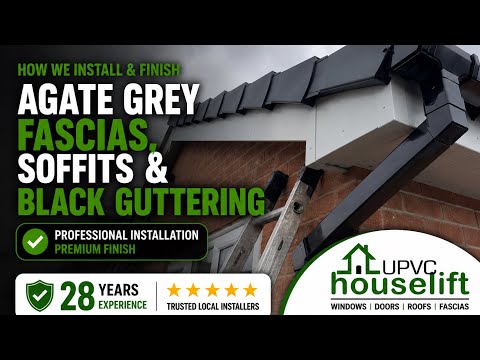 Watch agate grey fascia soffit and guttering work in Cheslyn Hay