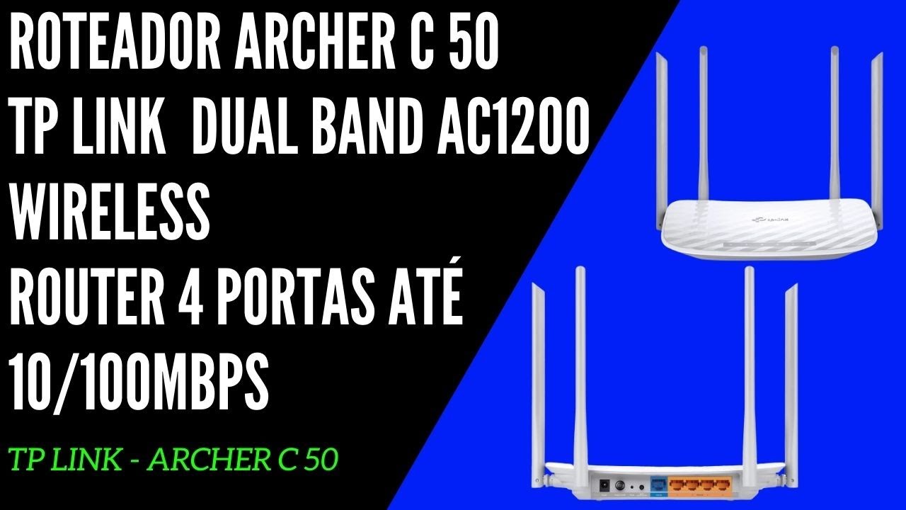 Miniatura da avaliação em vídeo de Roteador TP-Link Archer C50 Dual Band 1200Mbps 4 Antenas Branco
