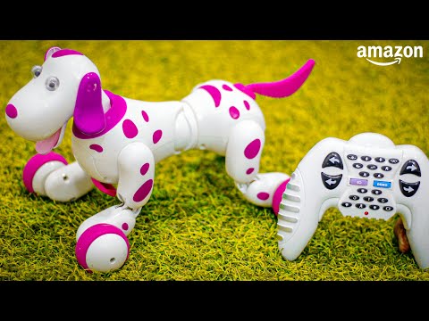 Kids Playing With Smart RC Pet Dog , Wireless Remote Control Toys/Unboxing Toys/pet animal for kids