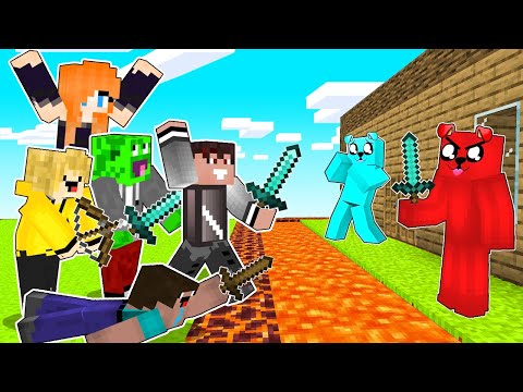 WOJANOWICE vs TAJNA BAZA w Minecraft 🔴🟡🟣