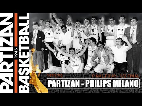 PARTIZAN - PHILIPS MILANO 82-75 | SEMIFINAL - FINAL FOUR 1992 |
