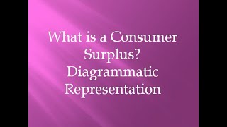 What is a Consumer Surplus? Diagrammatic Representation