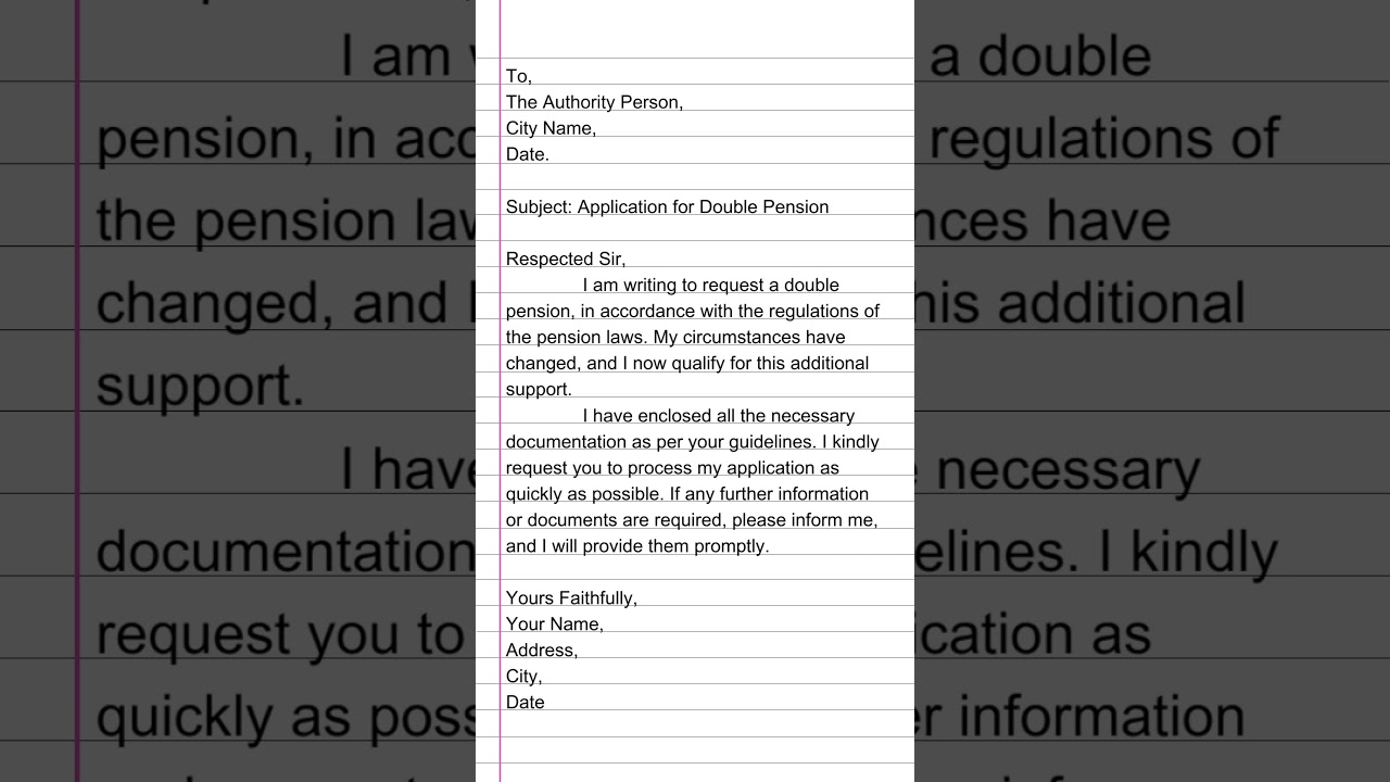 Application for Double Pension #shorts