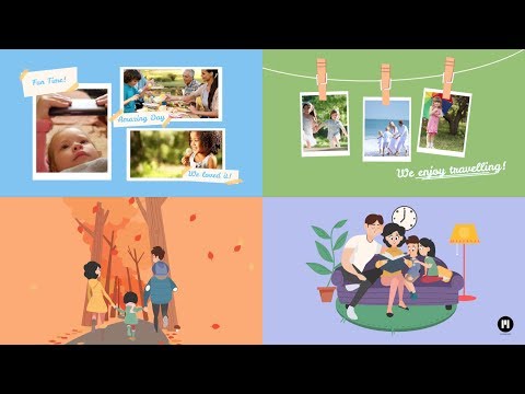 Cartoon Family Album Modular Template for Apple Motion & FCPX