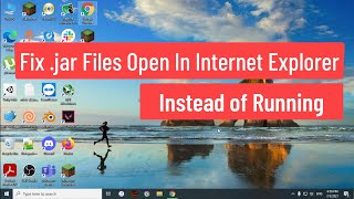 Fix  .jar Files Open in Internet Explorer Instead of Running