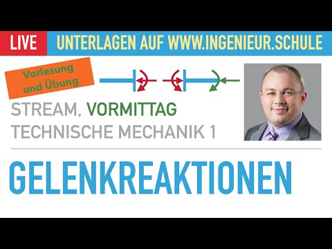Gelenkreaktionen – Vorlesung und Übung – Technische Mechanik 1