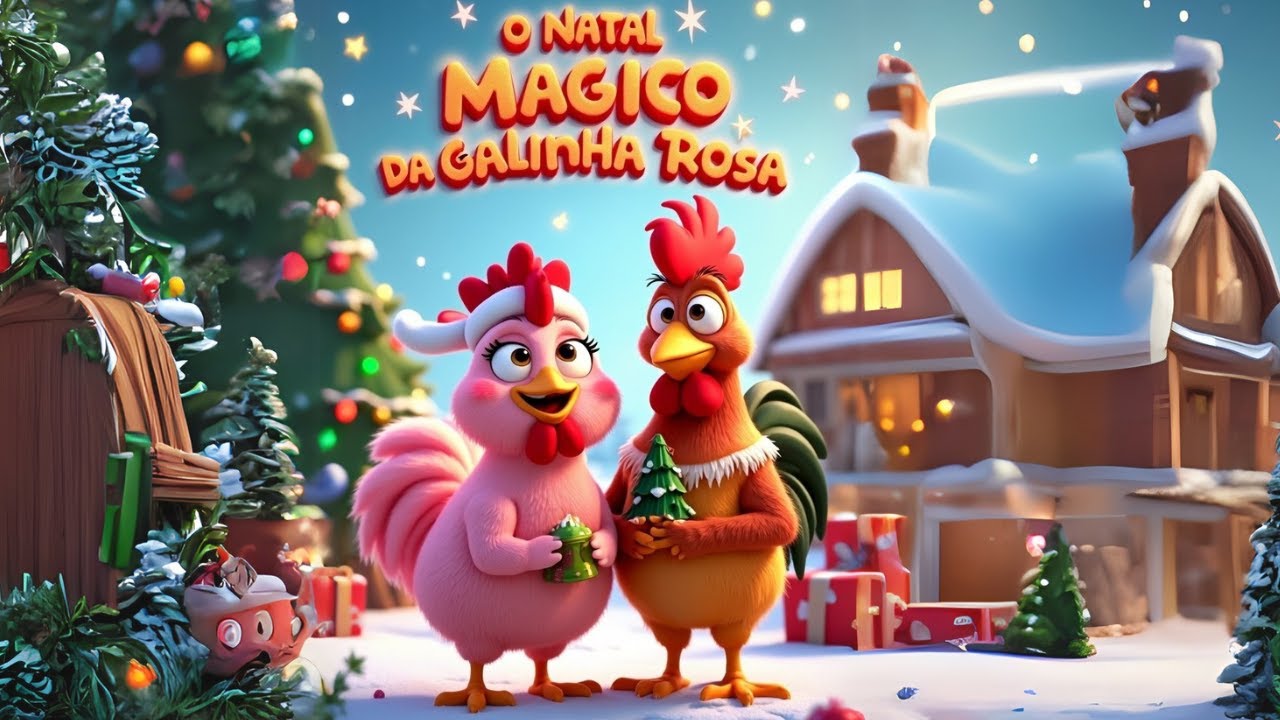 O Natal Mágico da Galinha Rosa: Uma História de Amor e Amizade na Fazenda 🐔🎄