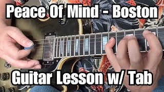 PEACE OF MIND Guitar Lesson BOSTON w/Tab FULL SONG