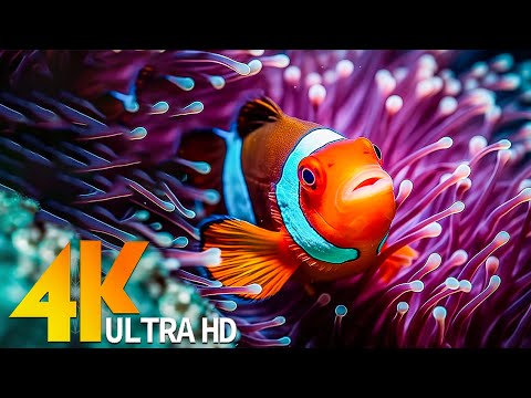 UNDER THE RED SEA 4K ULTRA HD + Relaxing Music - The Best 4K Sea Animals For Relaxation