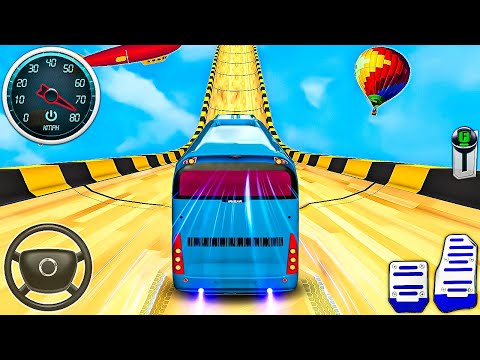 Mega Ramp Bus Stunts Simulator: Impossible Coach Bus Stunts Driving 2025 - Android Gameplay