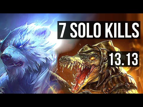 VOLIBEAR vs RENEKTON (TOP) | 7 solo kills, 400+ games | EUW Master | 13.13