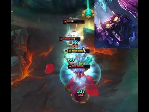 HOW TO PLAY SKARNER 1v4!! FIZZ BARON STEAL!SEASON 10 - League of legends highlights ep 8