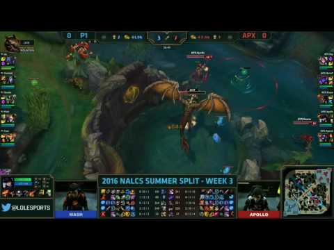 LoL Highlights P1 vs APX Game 1   LCS NA Summer 2016 18 06 2016   Phoenix1 vs Apex Gaming