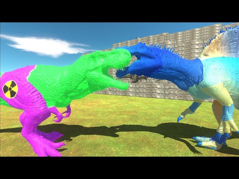 2x FROSTBITE SPINOSAURUS DEATH RUN - Animal Revolt Battle Simulator