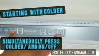 SUBZERO TOP SECRET MENU "SERVICE" ON DISPLAY SUBZERO NOT COOLING 50 EC 40 EC