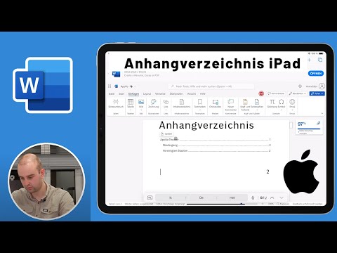 Anhangverzeichnis und Nummerierung Word iPad