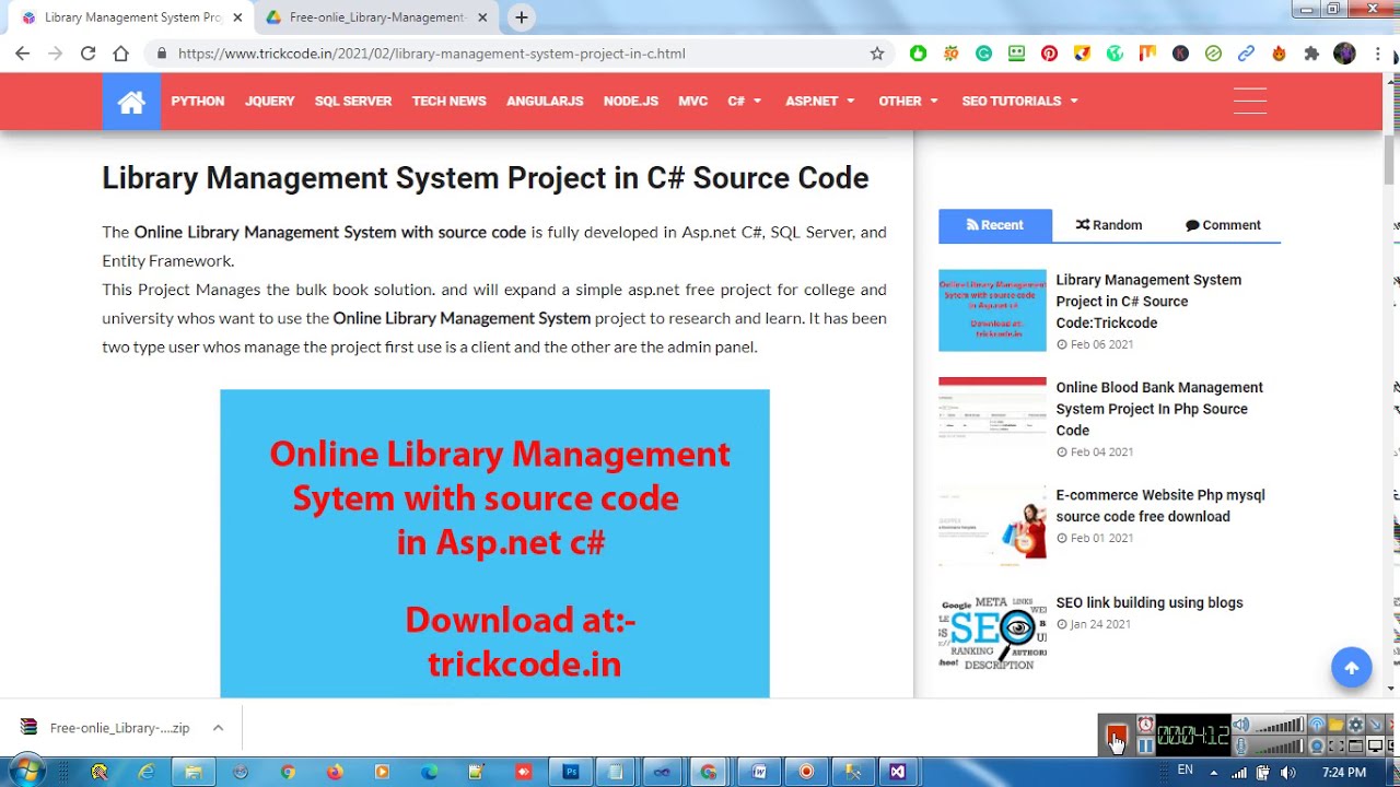 Library Management System in Csharp (C#, Visual Studio, MsSQL Server) Complete Project