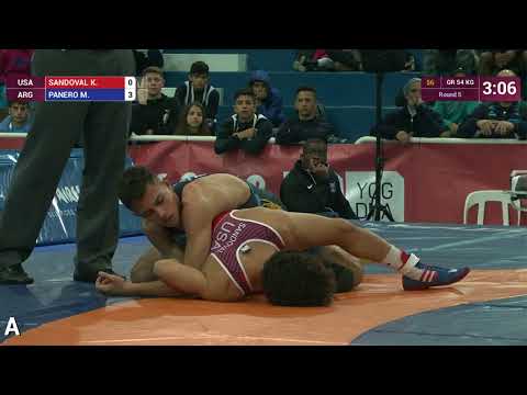 Round 5 GR - 54 kg: M. PANERO (ARG) df. K. SANDOVAL (USA) by VPO1, 3-1
