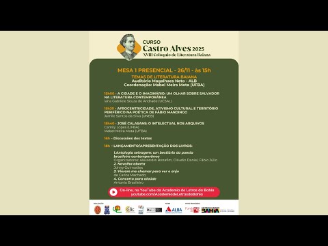 Curso Castro Alves 2025: Mesa 1 Presencial