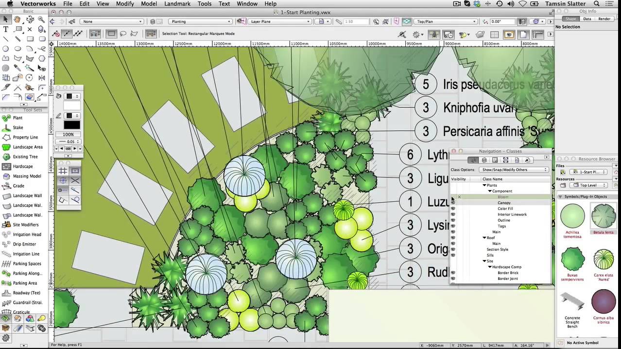 GSG - Vectorworks Landmark 2016 - 18 Explore the Planting File and Plant Graphics