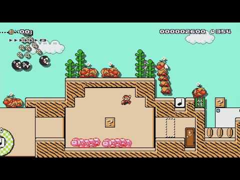 5-2 Breezy Bouncy Bay by Artemis - SUPER MARIO MAKER - NO COMMENTARY 1bj