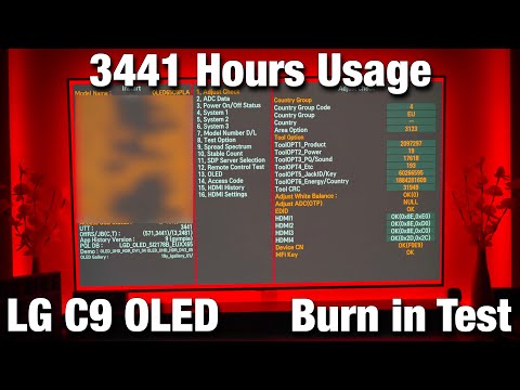 LG C9 OLED - 2 Years 1 month Later - Burn in Test! 3341 Hours Usage!