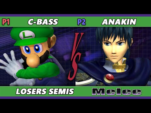 S@X 493 Losers Semis - C-Bass (Luigi) Vs. Anakin (Marth) Smash Melee - SSBM