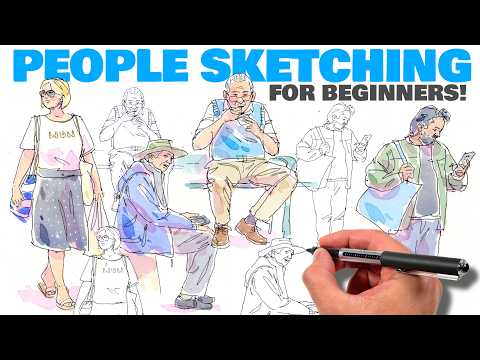 How To Draw PEOPLE For Beginners - Urban Sketching Fundamentals