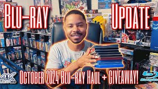 OCTOBER 2024 Blu-ray Haul &amp; GIVEAWAY - Blu-ray Update (4Ks, Blu-rays, Steelbooks, DVDs)