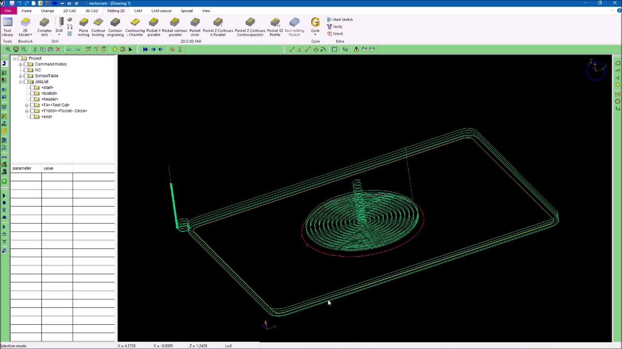 vectorcam 2D Milling tutorial