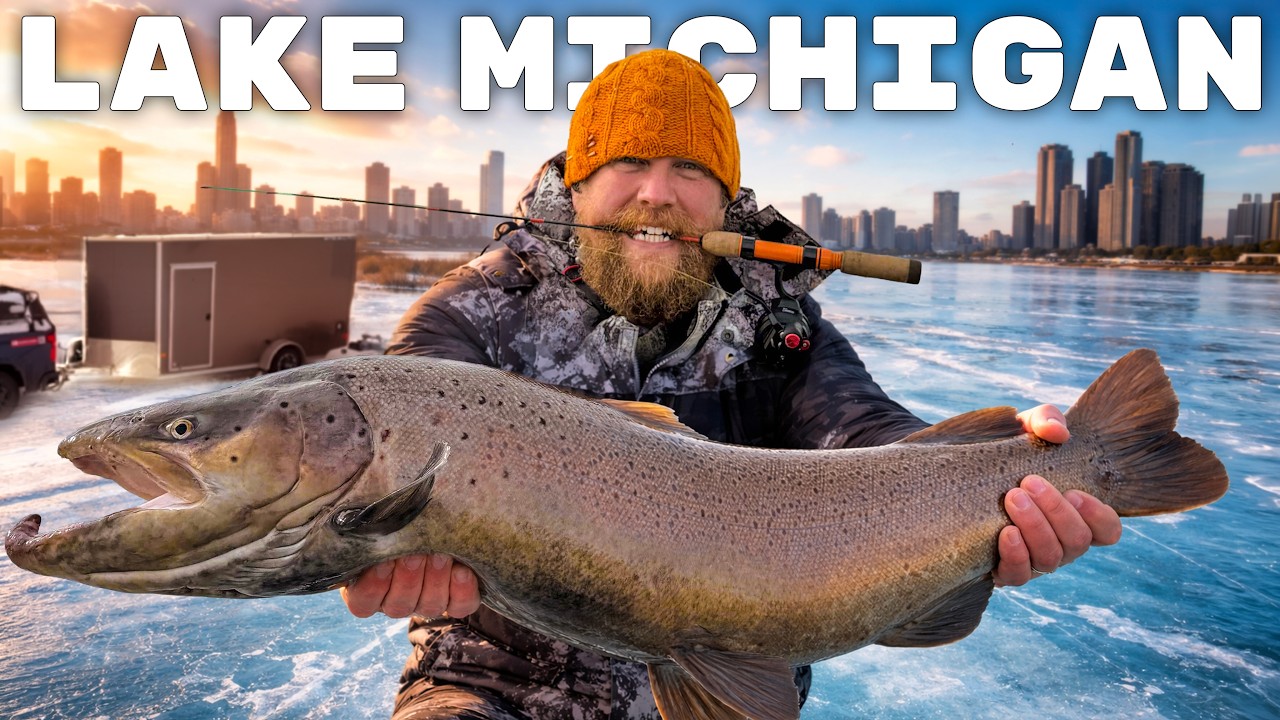 Lake Michigan Brown Trout Chicago Deep Dish - Ep. 4 On the Ice Season 2 The Road Trip