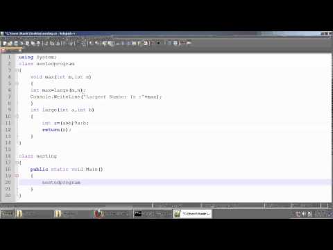Nesting Methods In C Net Tamil
