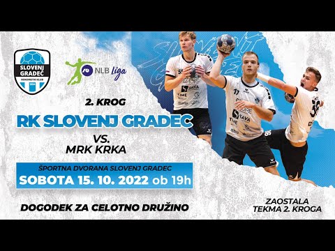 02. KROG - 1.A DRL - MOŠKI (2022/23): RK SLOVENJ GRADEC 2011 : MRK KRKA [PRENOS]