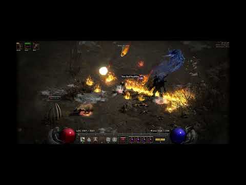 Fire Druid taking on Diablo Clone D2R Ladder Season 1