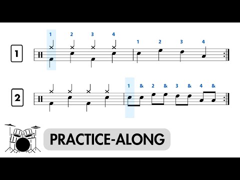 Quarter-note drum beat and basic fills for absolute beginners 🥁