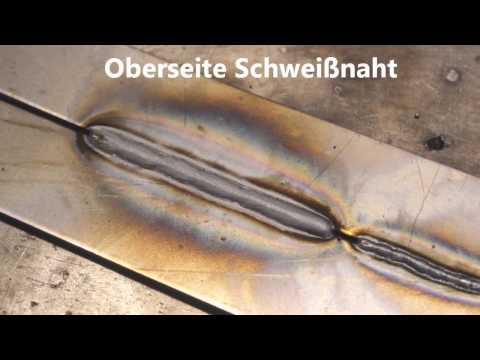 MIG/MAG Schweißen: Die Stromstärke (Stumpfnaht)