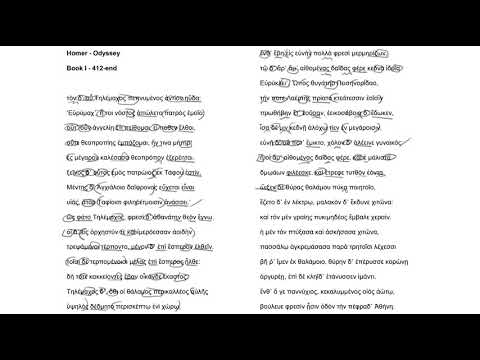 Homer - Odyssey - I, 412-end