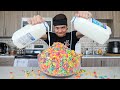 MASSIVE Bowl Of Fruit Loops Challenge Gallon Of Milk