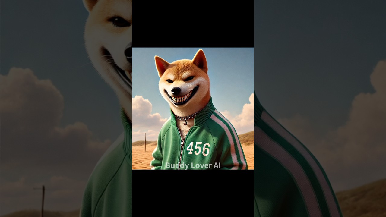 Cute dog beat Squid Game Doll🦑💀#dog #doglover #funny #shiba #cute #shorts