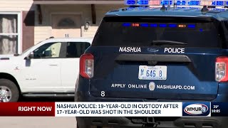 Nashua police: 19-year-old in custody after 15-year-old was shot in the shoulder