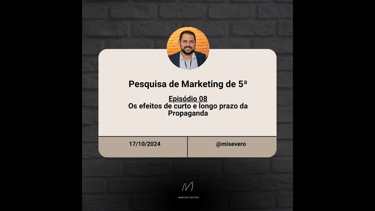 Pesquisa de Marketing de 5ª! 08 – Os efeitos de curto e longo prazo da Propaganda nas Vendas
