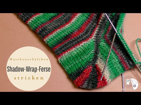 Socken stricken / SHADOW WRAP FERSE stricken/ Bumerangferse ohne Löcher / Maschenschäfchen