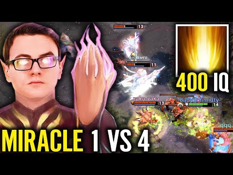Exort Invoker Is BACK!! 1 vs 4 Play 400 IQ Sun Strike KS Gameplay by Miracle Dota 2