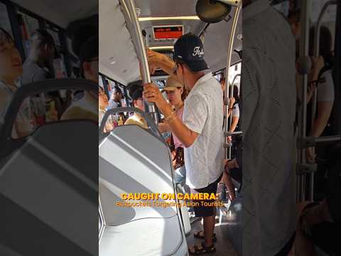🔴 Caught on Camera: Pickpockets Targeting Asian Tourists! 😱  #Viral #Travel #Pickpocket #Trending